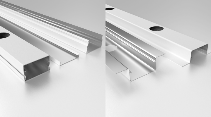 Comparison of flanged vs two-piece aluminum channels for roofline installs.