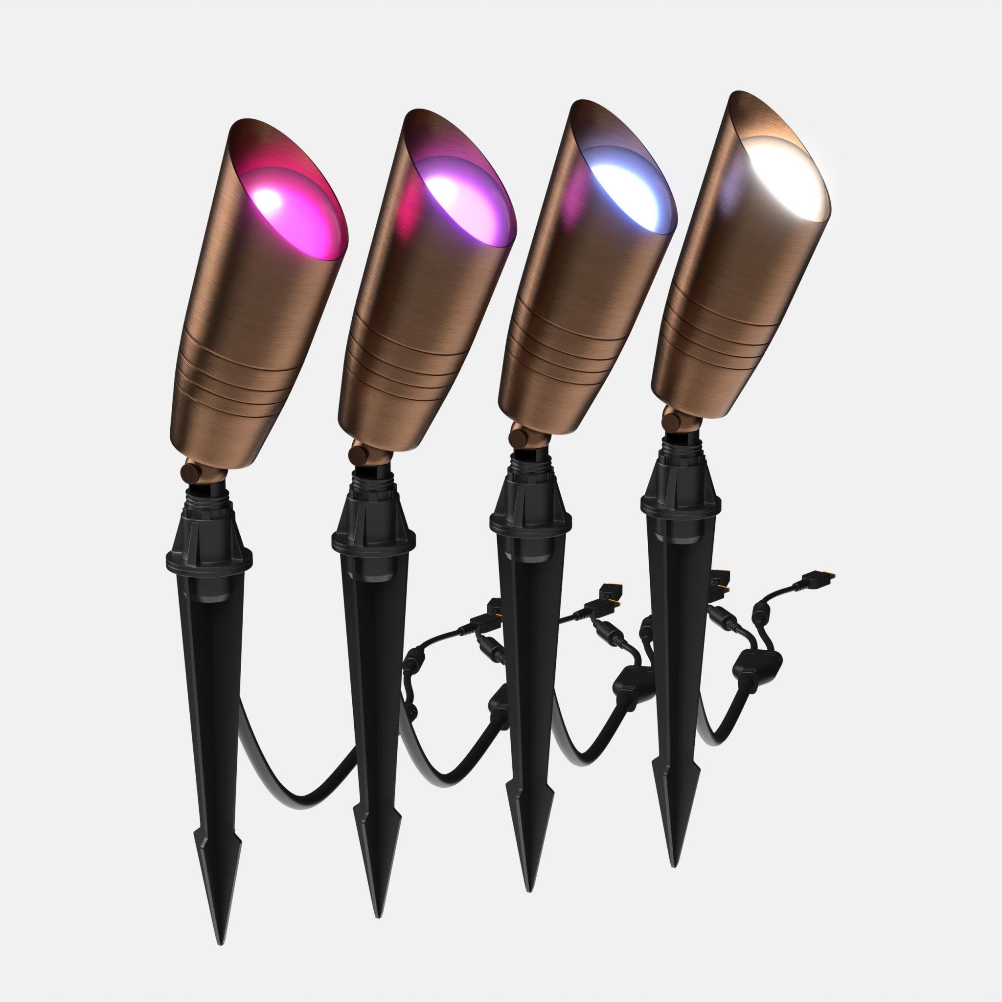 Ambient Lights™ RGBW LED Spotlight Brass - AmbientLights