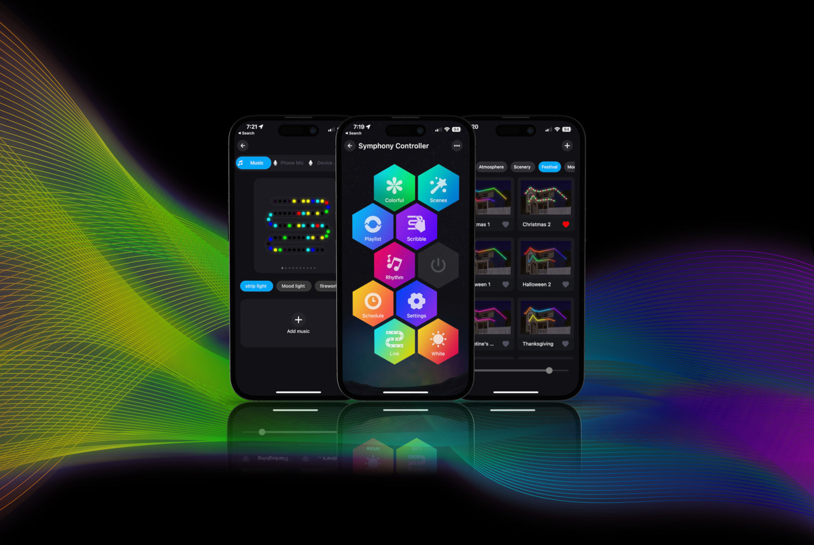 permanent outdoor led Christmas lights controlled by AmbientLights app