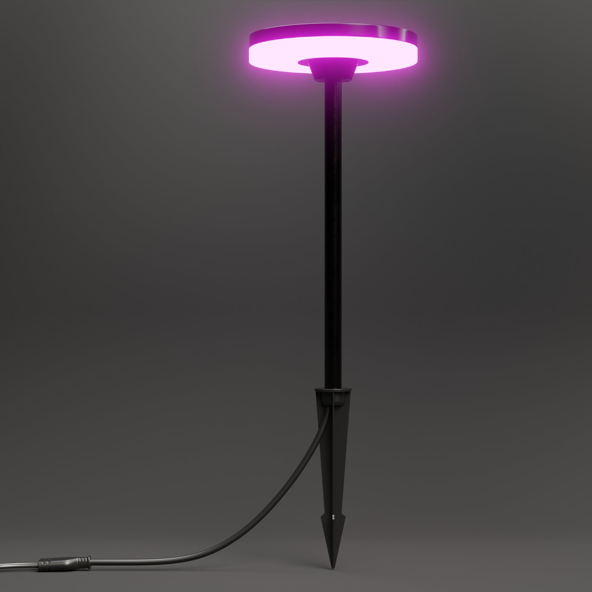 Ambient Lights&trade; RGBW LED Halo Pathway Light Black