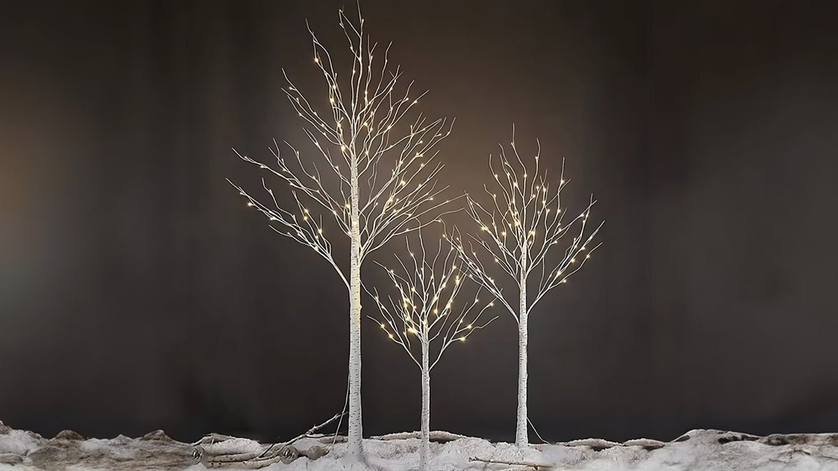 SereneGlow LED Warm White Birch Tree | 4' / 5' / 6' - AmbientLights