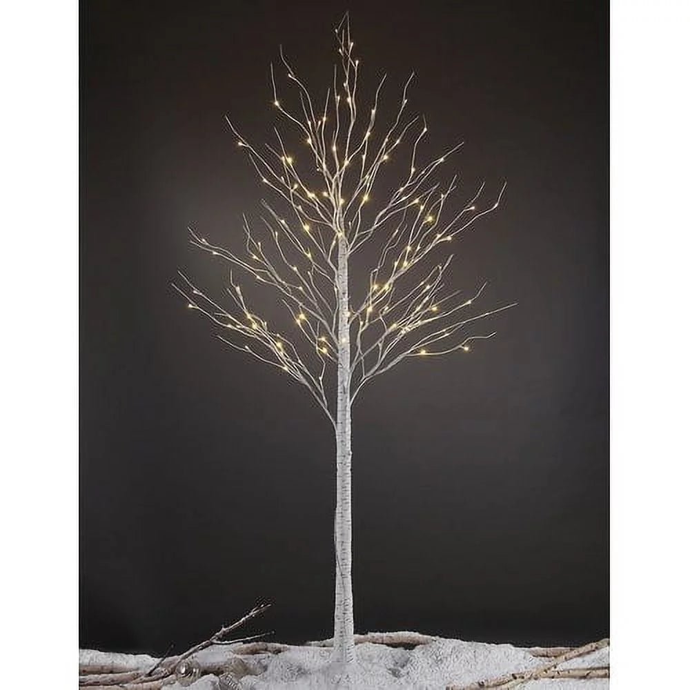 SereneGlow LED Warm White Birch Tree | 8' - AmbientLights